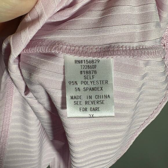 White Birch Purple Coquette Lace Trim Racerback Tank Top - 3X - Womens Plus Size - Picture 6 of 7